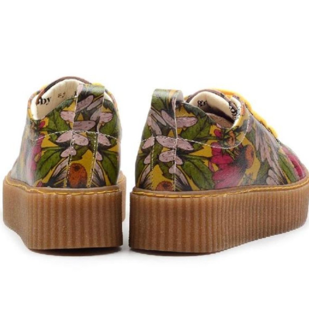 Goby Shoes - Floral Sneakers - White Shoelaces - Picture 5 of 5